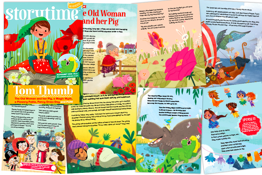 kids magazine subscriptions, best bedtime stories, Tom Thumb, Storytime Issue 35, storytime magazine