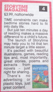 Storytime in The Sun's book review page