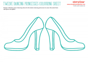 storytime_kids_magazines_free_downloads_dancing_princesses_shoes_colouring_www.storytimemagazine.com