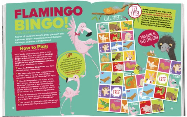 Storytime_kids_magazines_Issue33_flamingo_bingo_stories_for_kids_www.storytimemagazine.com