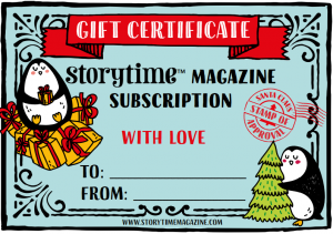 gift certificate storytime kids magazines christmas_www.storytimemagazine.com