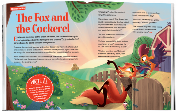 Storytime_kids_magazines_Issue56_the_fox_and_the_cockerel_stories_for_kids_www.storytimemagazine.com