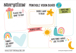 printable-vision-board, Storytime Magazine